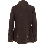 Fenland Women's Nubuck Leather Jacket Brown:  AnnaMae