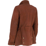 Fenland Women's Nubuck Leather Jacket Rust:  AnnaMae