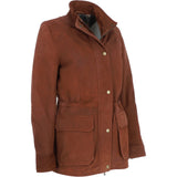 Fenland Women's Nubuck Leather Jacket Rust:  AnnaMae