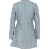 Ladies 3/4 Side Zip Leather Jacket Grey: Aroma