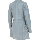 Ladies 3/4 Side Zip Leather Jacket Grey: Aroma