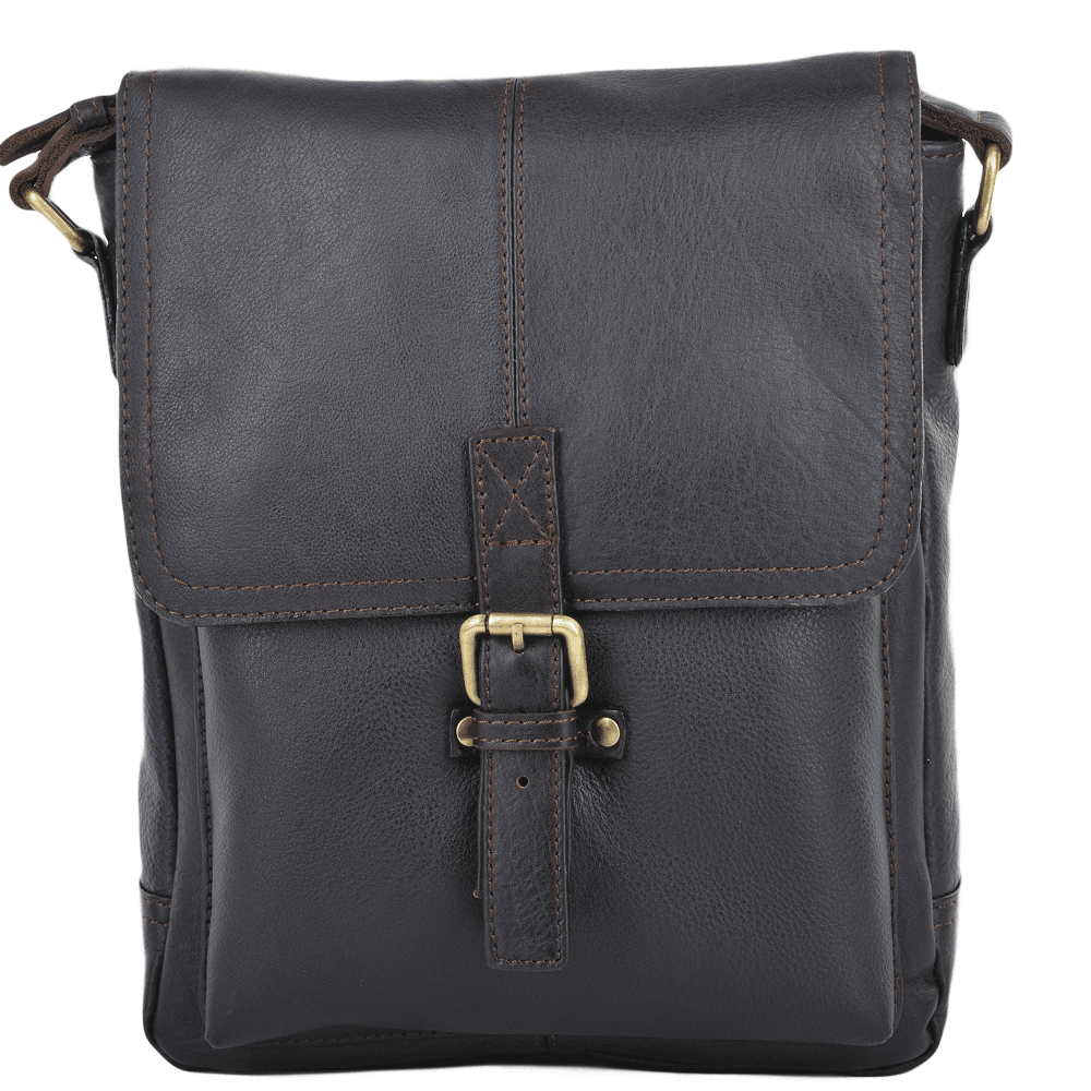 Mens A4 Ipad Pocket Leather Messenger Bag Brown/tum : Benjamin