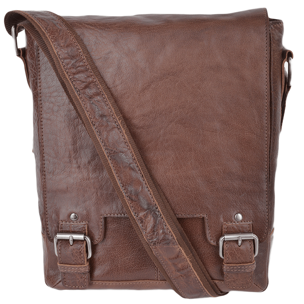 Mens Leather Ipad Messenger Bag Tan/crum : 8342