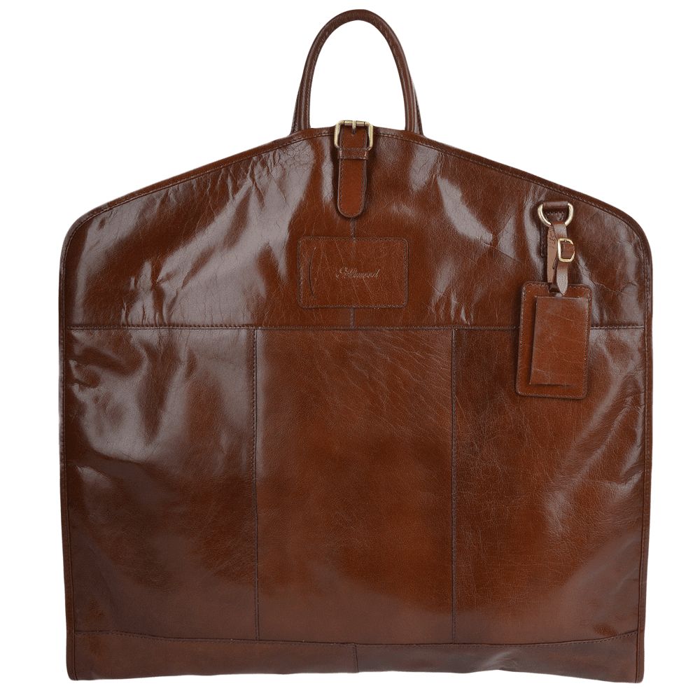 Mens Leather Suit Carrier Chestnut : Harper
