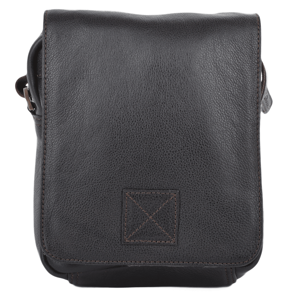 Mens Small Zip Around Flight Side Bag Brown/tum : Jerry