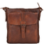 Mens Vintage  Wash Leather A4 Side Bag Rust : 7994