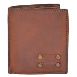 Vintage Dipped 7 Card Bill Fold Leather Wallet  Rust : 1779
