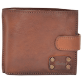 Vintage Dipped 9 Card Bill Fold Leather Wallet Rust : 1775