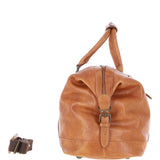 Men's Luxury Leather Weekend Holdall Tan: Austin