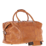 Men's Luxury Leather Weekend Holdall Tan: Austin
