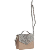 Patent Leather Snake Small Cross Body Bag Nude S Brown: AW0020