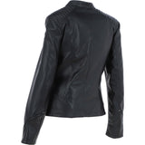 Ashwood Leather Vegetable Tanned Ladies Biker Jacket - Black: AWL-101