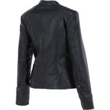 Ashwood Leather Vegetable Tanned Ladies Biker Jacket - Black: AWL-101