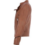 Ashwood Leather Vegetable Tanned Ladies Biker Jacket - Tan: AWL-101