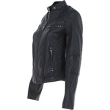 Leather Biker Style Jacket Black : Awl-1201
