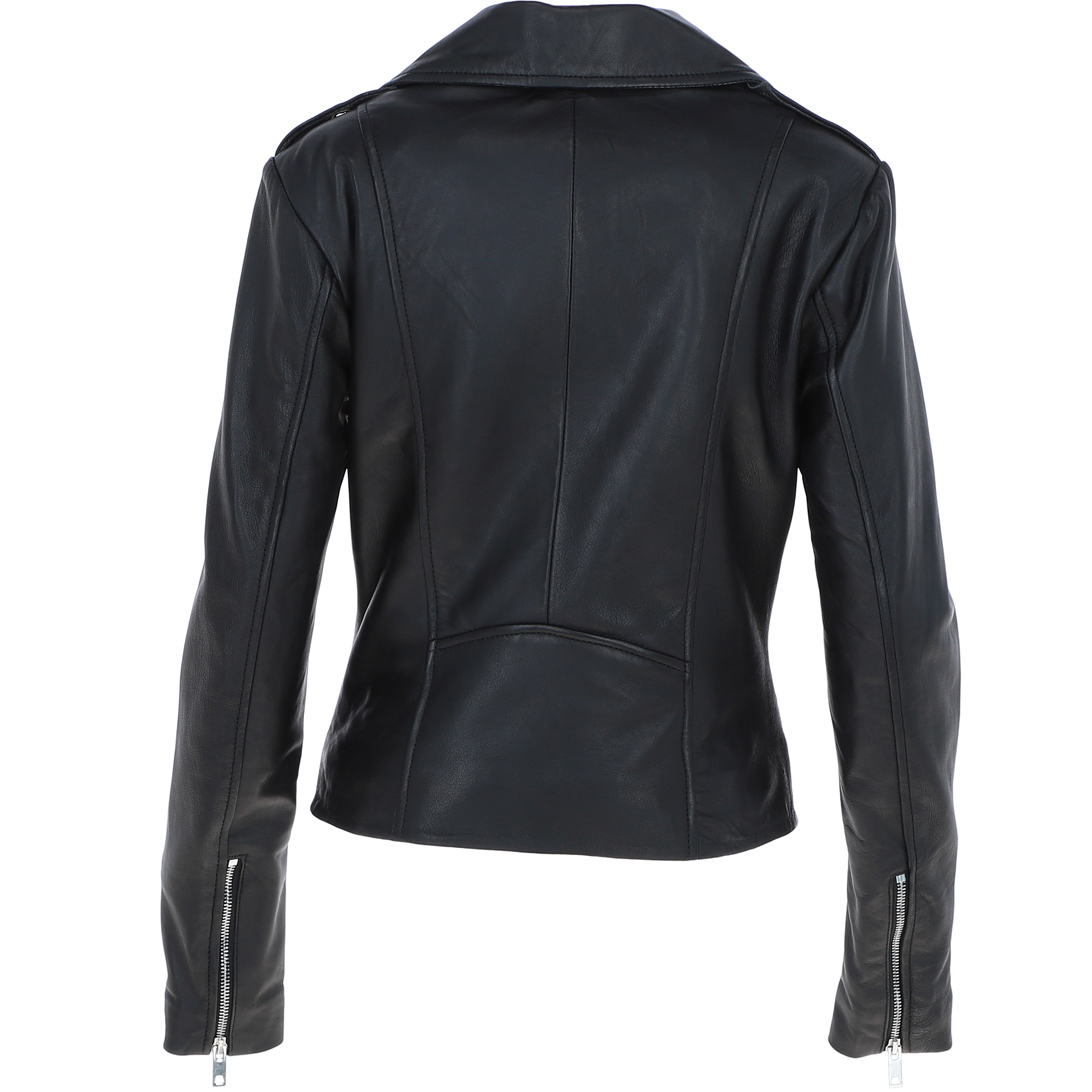 Exquisite Ashwood Leather Ladies Plus Size Biker Jacket Black: AWL-1881 Plus