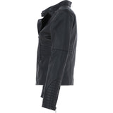 Ashwood Leather Mandarin Collar Ladies Biker Jacket - Black: AWL-2003