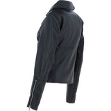 Ladies Veg Tanned Leather Biker Jacket Black: AWL-80