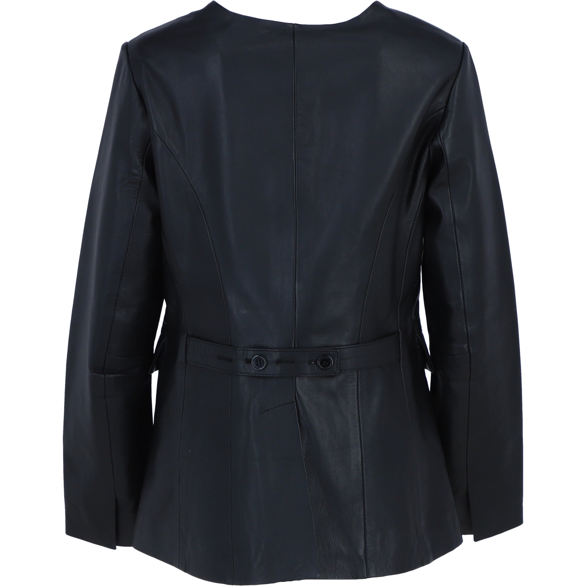 Ashwood Lapel-Less Blazer Style Jacket in Black: AWL-812