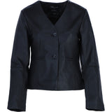 Ashwood Leather V-Neck Real Leather Jacket in Black: AWL-813