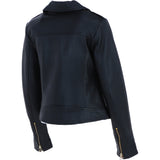 Ashwood Leather Women’s Slim Fit Biker Jacket with Gold Hardware in Black: AWL-Goldy