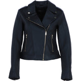 Ashwood Leather Women’s Slim Fit Biker Jacket with Gold Hardware in Black: AWL-Goldy