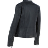 Ladies Leather  Biker Jacket Black: AWL-N30