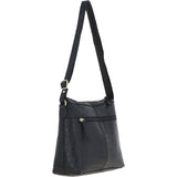 Luxury Croc Print Leather Shoulder Bag Black/croc: bc1