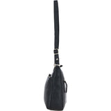 Bridge Croc Print Leather Shoulder Bag Black/croc: bc2