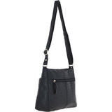 Bridge Croc Print Leather Shoulder Bag Black/croc: bc2