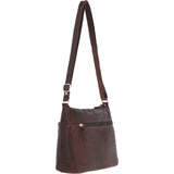 Bridge Croc Print Leather Shoulder Bag Brandy/croc: bc2