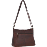 Bridge Croc Print Leather Shoulder Bag Brandy/croc: bc2