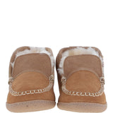 Men's Classic Suede Sheepskin  Booties Slippers Tan: Bentley