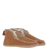 Men's Classic Suede Sheepskin  Booties Slippers Tan: Bentley