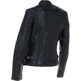 Women's Leather Biker Jacket Black: BikeX