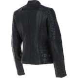 Women's Leather Biker Jacket Black: BikeX