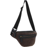 Suede and Leather Luxury Travel Bum Bag Grey: Billy