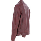 Leather Biker Jacket Burgundy: BR ROCK 2