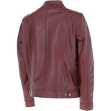 Leather Biker Jacket Burgundy: BR ROCK 2