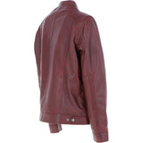 Leather Biker Jacket Burgundy: BR ROCK 2