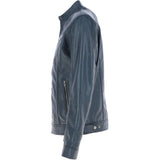 Leather Biker Jacket Navy: BR ROCK 2