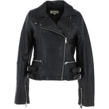 Leather Biker Jacket Black: BR CHELSEA