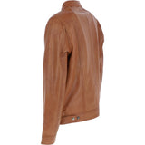 Leather Biker Jacket Tan: BR ROCK 2
