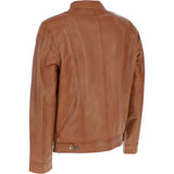 Leather Biker Jacket Tan: BR ROCK 2
