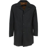 Men's 3/4 Nappa Leather Overcoat Black/snu: BUGGATI KNEE