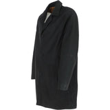 Men's 3/4 Nappa Leather Overcoat Black/snu: BUGGATI KNEE