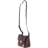 Ashwood Crocodile Print Cross Body Bag Bordeaux/croc: C-50
