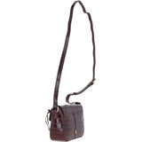 Ashwood Crocodile Print Cross Body Bag Bordeaux/croc: C-50