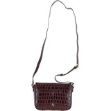 Ashwood Crocodile Print Cross Body Bag Bordeaux/croc: C-50
