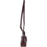 Ashwood Crocodile Print Cross Body Bag Bordeaux/croc: C-50